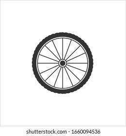 Bike wheel - vector illustration on white background