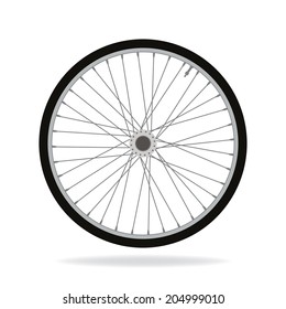 Bike wheel - vector illustration on white background 