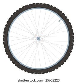 Bike wheel - vector illustration on white background