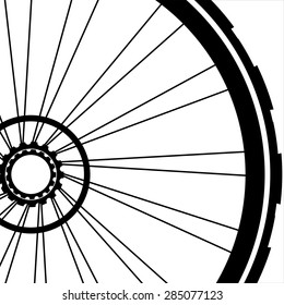 Bike wheel - vector illustration on white background