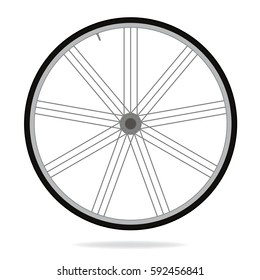 Bike wheel - vector illustration on white background
