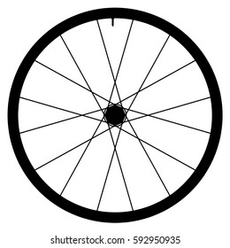 Bike wheel - vector illustration on white background
