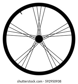 Bike wheel - vector illustration on white background
