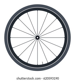 Bike wheel - vector illustration on white background
