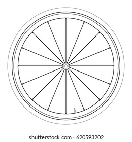 Bike wheel - vector illustration on white background
