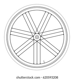 Bike wheel - vector illustration on white background

