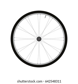 Bike wheel - vector illustration on white background
