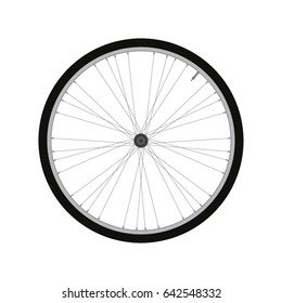 Bike wheel - vector illustration on white background
