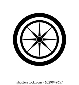 Bike wheel. Bike wheel vector. Bike wheel on a white background. Vector art.