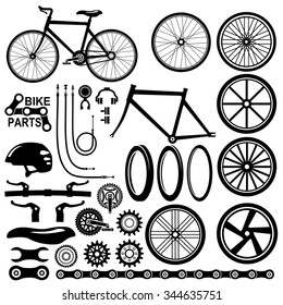 Bike wheels icon vector