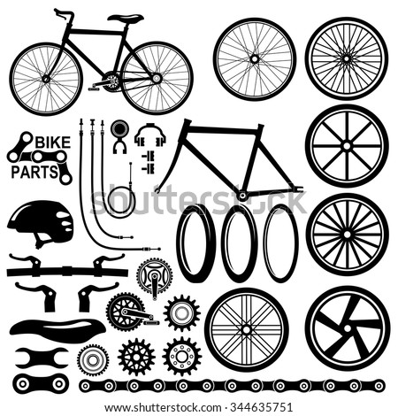 Bike wheels icon vector