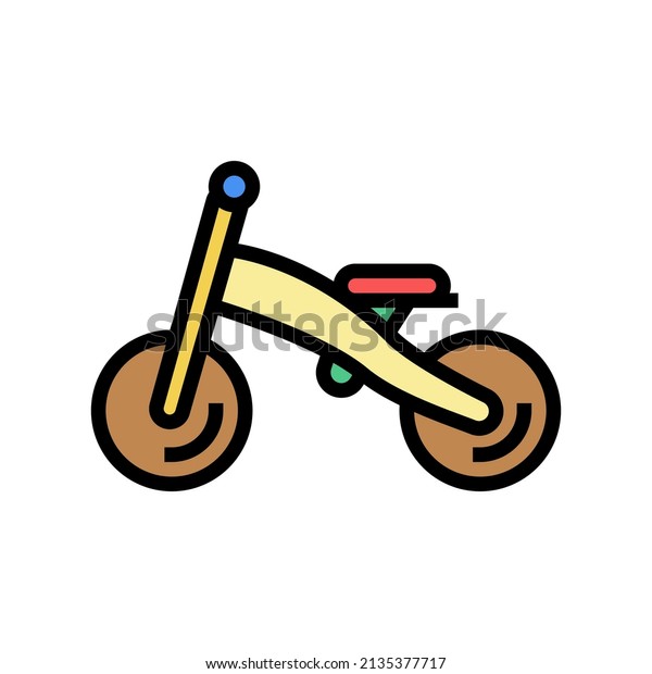 bike wooden color icon vector. bike wooden\
sign. isolated symbol\
illustration