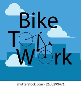 Bike To Work Day Vector Illustration