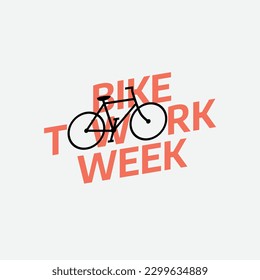 Bike to Work design template for celebration. bike vector. bike to work vector design. typography bike to work.