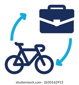 Bike To Work Icon Element For Design
