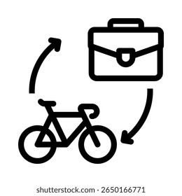 Bike To Work Icon Element For Design