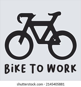 Bike to work logo vector illustration
