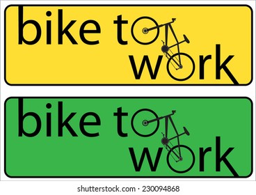 Bike to Work sign