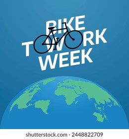 Bike to Work Week design template. bike vector design. climate change illustration. vector eps 10.