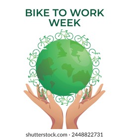Bike to Work Week design template. bike vector design. climate change illustration. vector eps 10.