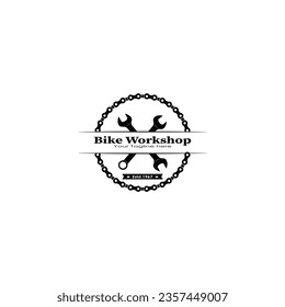 Bike workshop logo vector graphics