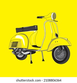 Bike-gelbe klassische Retro-Vektorgrafik
