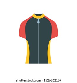 Bike zipper clothes icon. Flat illustration of bike zipper clothes vector icon for web design
