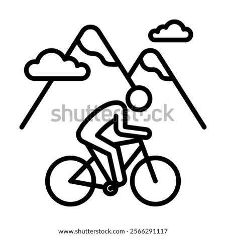 Biker Adventure icon line vector illustration