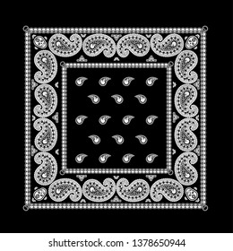 biker bandana, pattern with skull