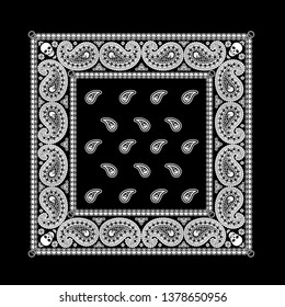 biker bandana, pattern with skull