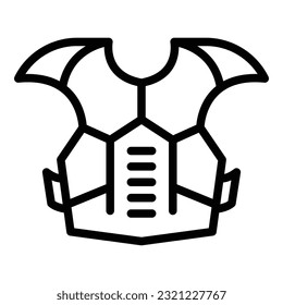 Biker body protection icon outline vector. Motor gear. Helmet equipment