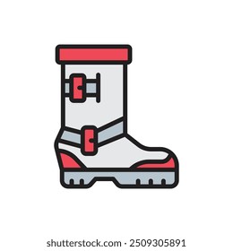 Biker Boot Icon Vector Illustration