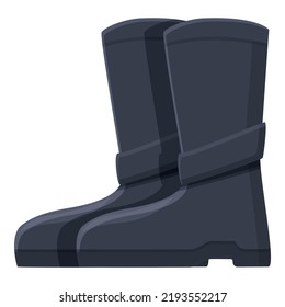 Biker boots icon cartoon vector. Moto part. Safety boots
