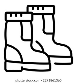 Biker boots icon outline vector. Men jacket. Fashion bike