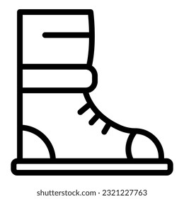 Biker boots icon outline vector. Biker equipment. Bike part