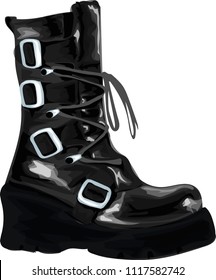Biker boots - Stylized vector