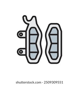 Biker Brake Pad Icon Vector Illustration