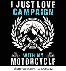 biker with camping womens plus size poster design graphic Vector illustration