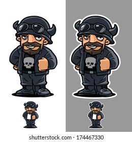 Biker Cartoon Character