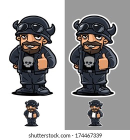 biker cartoon character