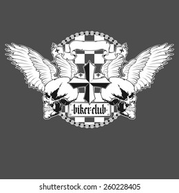 Biker club emblem.