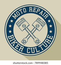 biker culture badge and patch 