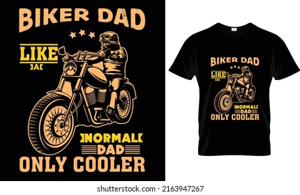 A Un Papá Biker Le Gusta El Diseño De Camisas.