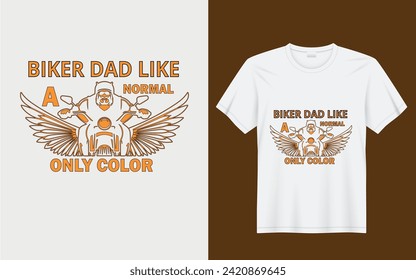 diseño de camisetas vectoriales de biker dad