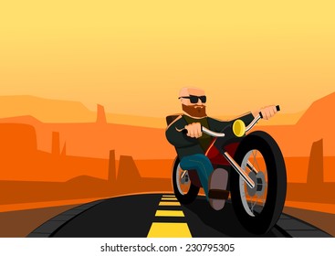 Biker in the Desert 