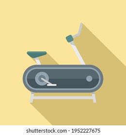 Biker exercise bike icon. Flat illustration of Biker exercise bike vector icon for web design