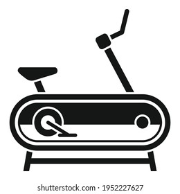 Icono de la bicicleta de ejercicios en bicicleta. Ilustración simple del icono vectorial de bicicleta de ejercicio Biker para el diseño web aislado en fondo blanco