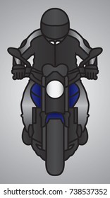 Biker front view