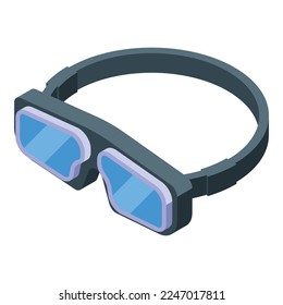 Biker glasses icon isometric vector. Jacket uniform. Man safety