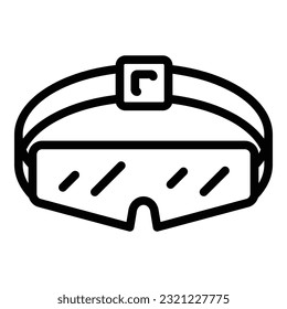 Biker glasses icon outline vector. Gear part. Bike equipment